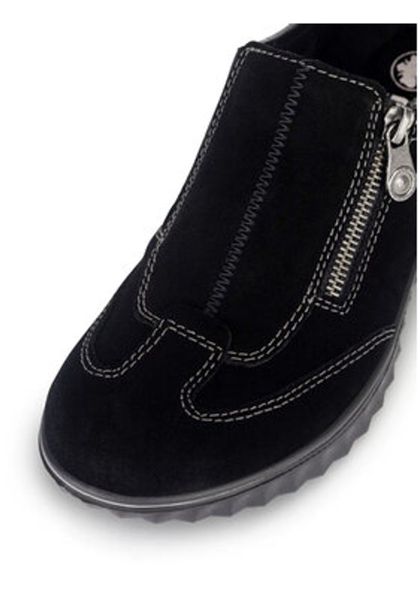 Rieker Półbuty 59071-00 Czarny. Kolor: czarny. Materiał: zamsz, skóra