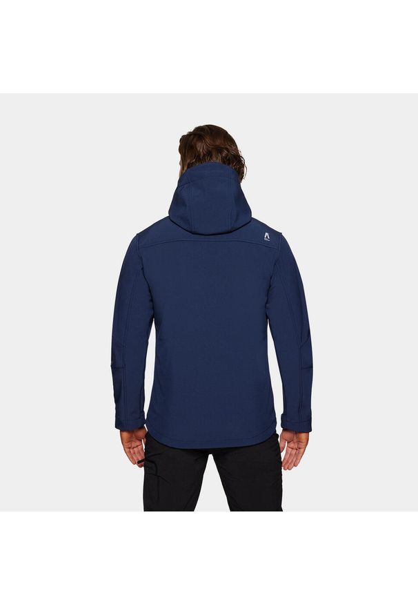 Kurtka męska softshell Alpinus ASO. Kolor: niebieski. Materiał: softshell. Sport: turystyka piesza