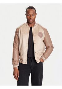 Guess Kurtka bomber M5BL2B K1062 Beżowy Regular Fit. Kolor: beżowy. Materiał: syntetyk