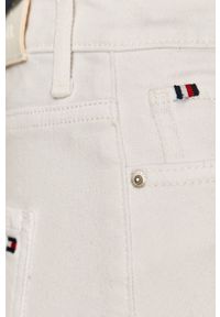 TOMMY HILFIGER - Tommy Hilfiger - Spódnica jeansowa. Okazja: na co dzień. Stan: podwyższony. Kolor: biały. Materiał: jeans. Styl: casual #3