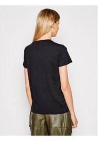 Lee T-Shirt Logo Tee L42UER01 Czarny Regular Fit. Kolor: czarny. Materiał: bawełna #2