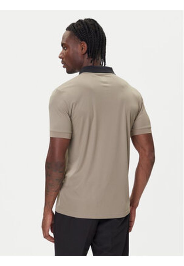 BOSS Polo Palle 50543348 Beżowy Slim Fit. Typ kołnierza: polo. Kolor: beżowy. Materiał: syntetyk