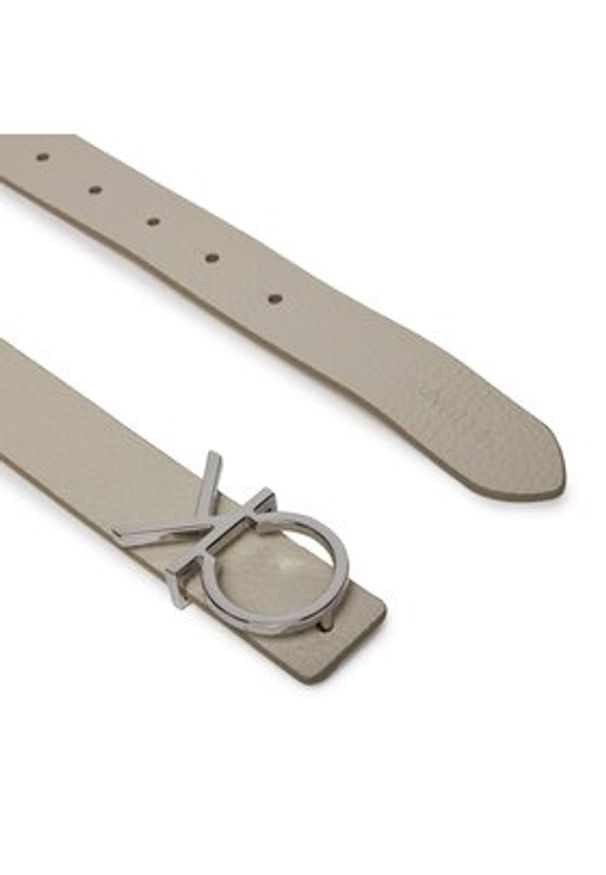Calvin Klein Pasek Damski K60K611904 Beżowy. Kolor: beżowy. Materiał: skóra