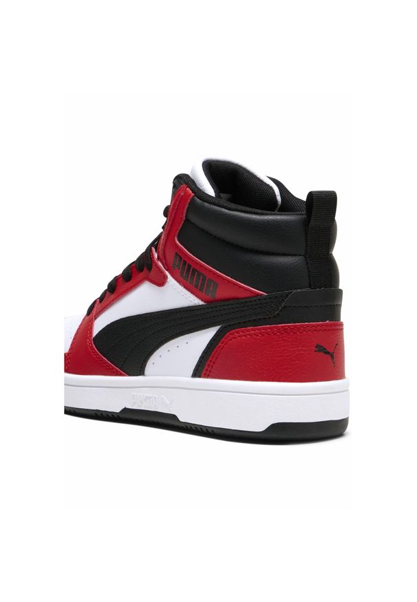 Puma - Buty Rebound V6 Mid Jr Rozmiar 36 - 393831-03 Biały. Kolor: biały, czerwony, wielokolorowy, czarny