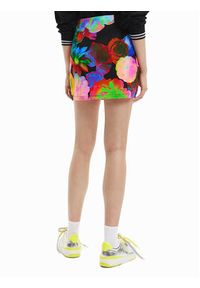 Desigual Spódnica mini 23SWFW09 Kolorowy Slim Fit. Materiał: bawełna. Wzór: kolorowy #3
