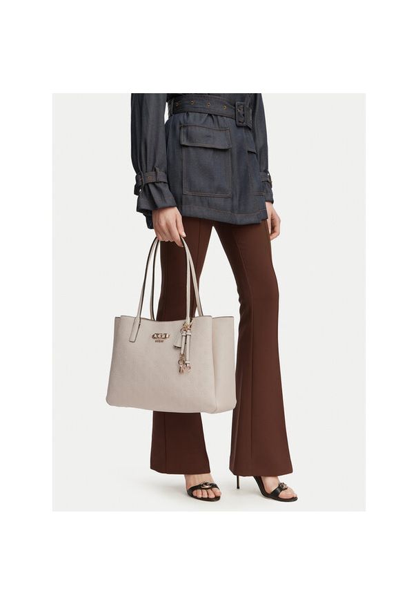 Torebka Guess. Kolor: kremowy