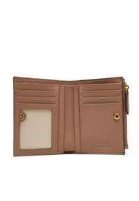 Pinko - PINKO Duży Portfel Damski Compact Wallet AI 25-26 PCPL 103612 A29Q Beżowy. Kolor: beżowy. Materiał: skóra