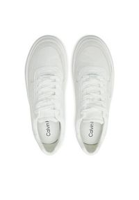 Calvin Klein Sneakersy Vulc Lace Up - Mono HW0HW02293 Biały. Kolor: biały. Materiał: skóra