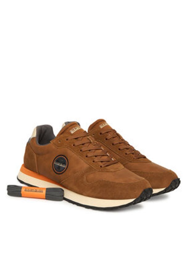 Napapijri Sneakersy Uomo NP0A88X3 Brązowy. Kolor: brązowy. Materiał: skóra, zamsz