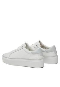 Calvin Klein Sneakersy Flatform C Lace Up - Mono Mix HW0HW01870 Biały. Kolor: biały. Materiał: skóra #4