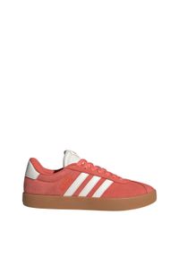 Adidas - Buty VL Court 3.0. Kolor: biały, czerwony, wielokolorowy. Materiał: zamsz, skóra