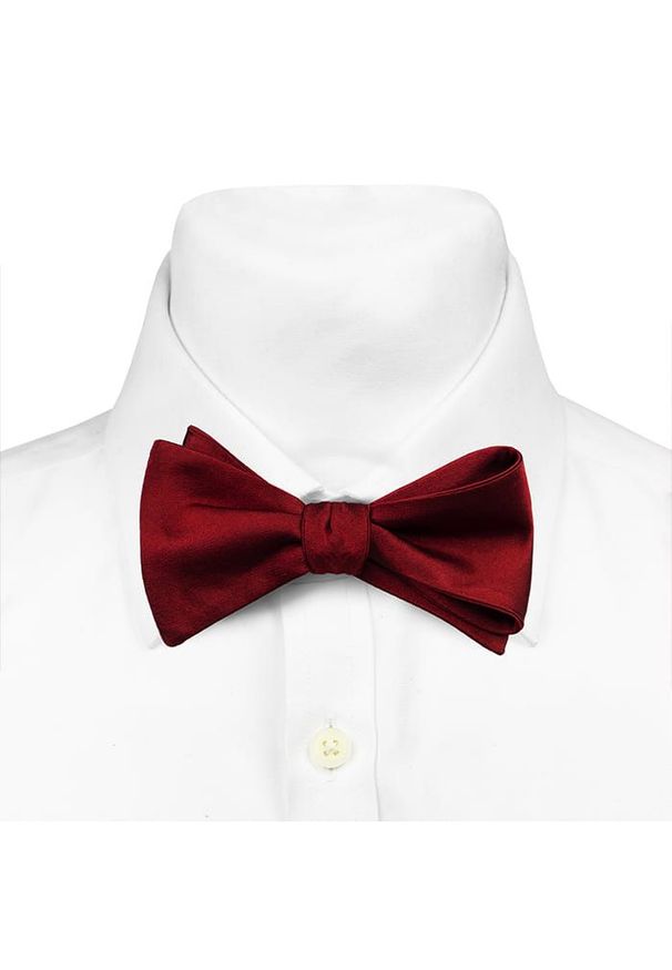 Mucha do Samodzielnego Zawiązania, Czerwona, Jedwabna, Elegancka -EM Men's Accessories- Męska. Kolor: czerwony. Materiał: jedwab. Styl: elegancki