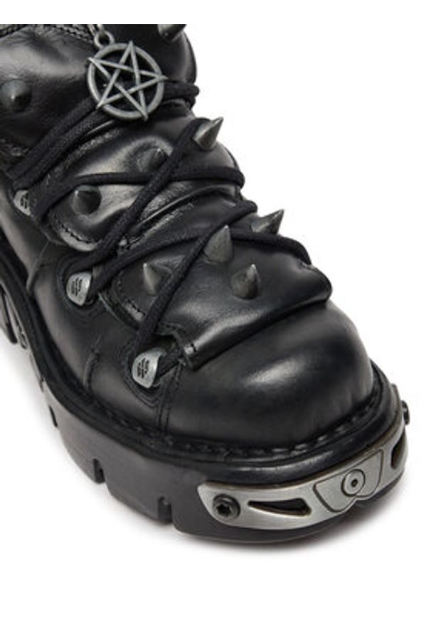 NEW ROCK Sneakersy M-110-S1 Czarny. Kolor: czarny. Materiał: skóra