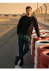 Sinsay - Spodnie dresowe jogger - zielony. Kolor: zielony. Materiał: dresówka