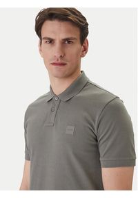 BOSS Polo Passenger 50507803 Szary Slim Fit. Typ kołnierza: polo. Kolor: szary. Materiał: bawełna #5