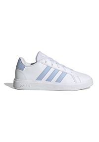 Adidas - Buty adidas Grand Court 2,0 K IG4829 białe. Okazja: na co dzień. Kolor: biały. Materiał: guma, materiał. Szerokość cholewki: normalna