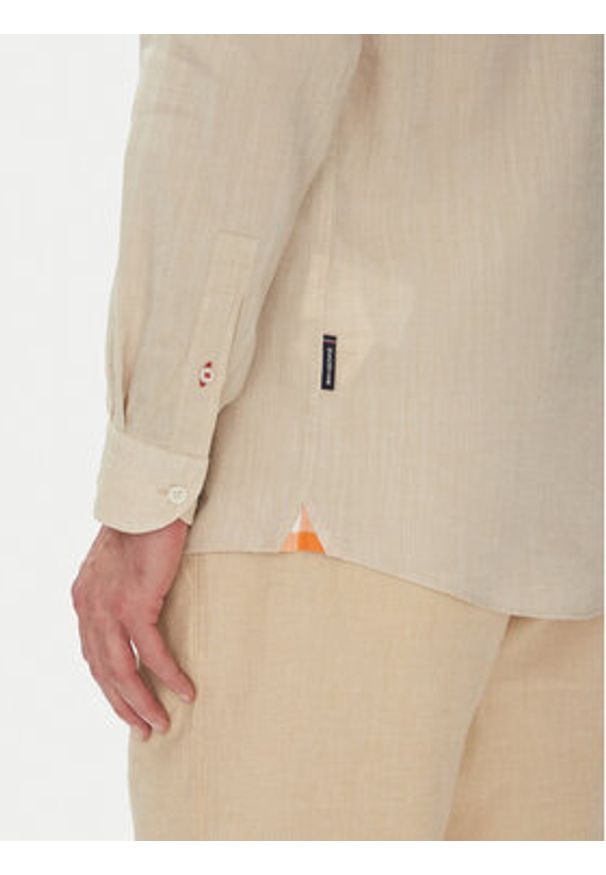 Hechter Paris Koszula 60356 151600 Beżowy Regular Fit. Kolor: beżowy