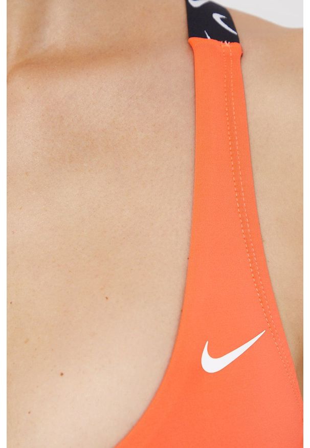 Nike - Strój kąpielowy. Kolor: czerwony. Wzór: nadruk