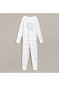 Reserved - Piżama dresowa ze spodniami - Kremowy. Kolor: kremowy. Materiał: dresówka #1