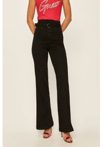Guess Jeans - Jeansy Groy. Stan: podwyższony. Kolor: czarny. Materiał: jeans. Wzór: gładki #1