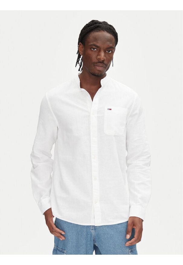Tommy Jeans Koszula DM0DM20876 Écru Regular Fit. Materiał: len