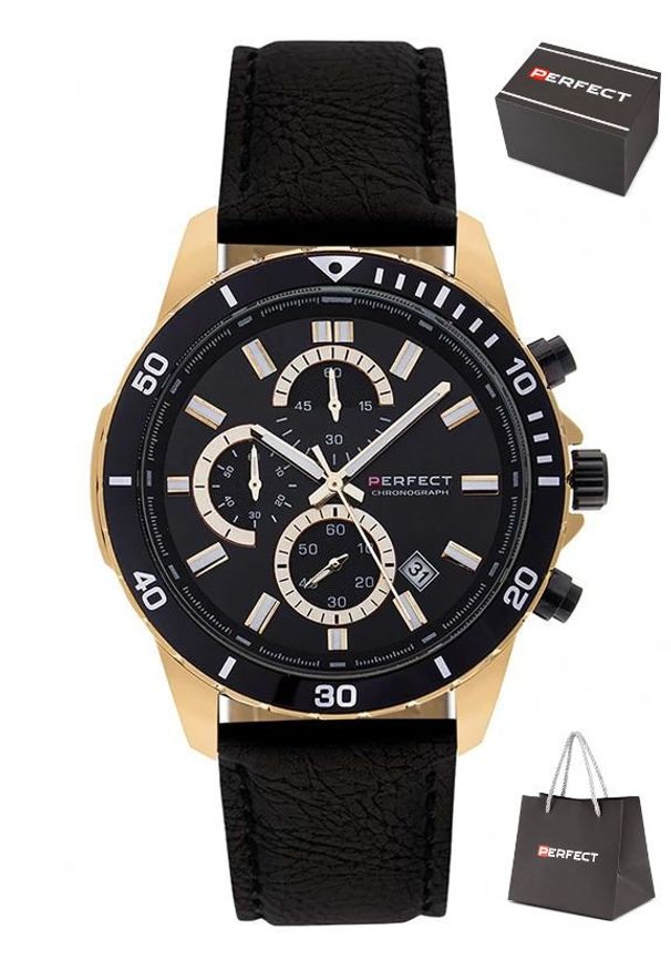 Zegarek Perfect W502CH-03 męski chronograf 46 mm .