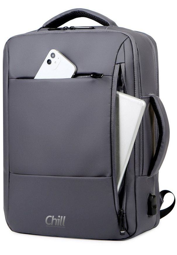 Guess - Chill Innovation Chill Voyage 17" PC Backpack, Grey, City, Unisex, 43.2 cm (17"), Notebook compartment, Polyester