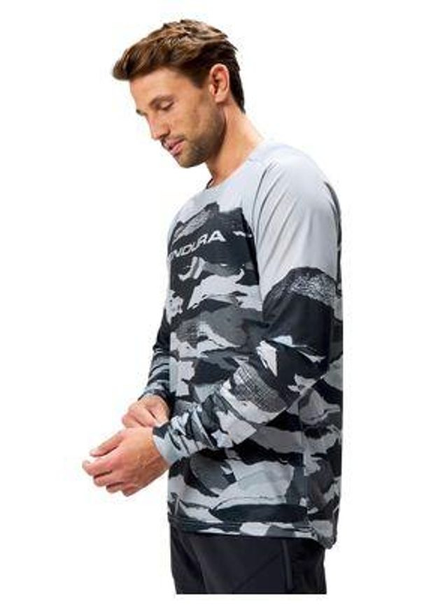 ENDURA - Longsleeve rowerowy męski Endura Mountain Camo Ltd. Kolor: wielokolorowy, czarny, zielony, brązowy. Długość rękawa: długi rękaw. Sport: kolarstwo