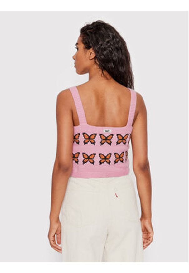 Levi's® Top Heaven A3200-0000 Różowy Relaxed Fit. Kolor: różowy. Materiał: bawełna, syntetyk