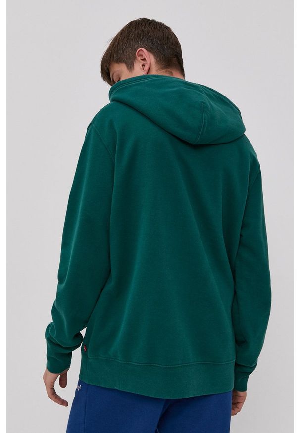Levi's® - Levi's - Bluza bawełniana. Okazja: na spotkanie biznesowe, na co dzień. Typ kołnierza: kaptur. Kolor: zielony. Materiał: bawełna. Wzór: nadruk. Styl: casual, biznesowy