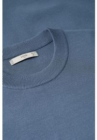 Mango Man sweter Luxus męski lekki. Okazja: na co dzień. Kolor: niebieski. Materiał: włókno. Długość rękawa: długi rękaw. Długość: długie. Styl: casual #6