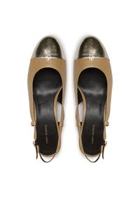 Tory Burch Sandały Cap-Toe Slingback Pump 156302 Beżowy. Kolor: beżowy. Materiał: skóra #5