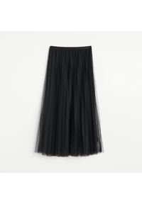 Reserved - Plisowana spódnica midi - Khaki. Kolor: brązowy #1
