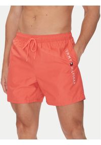 TOMMY HILFIGER - Tommy Hilfiger Szorty kąpielowe UM0UM03258 Różowy Regular Fit. Kolor: różowy. Materiał: syntetyk #1