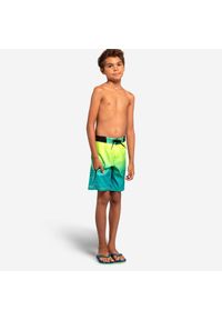 OLAIAN - Spodenki surfingowe dla dzieci Olaian 550 Offshore. Kolor: zielony. Materiał: materiał, poliester #1