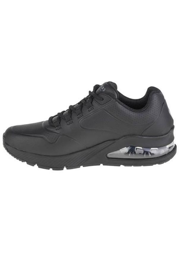 skechers - Buty do chodzenia męskie Skechers Uno 2. Zapięcie: sznurówki. Kolor: czarny. Materiał: materiał, syntetyk, tkanina. Szerokość cholewki: normalna. Sport: turystyka piesza
