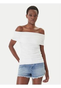 MICHAEL Michael Kors Bluzka MS651ZVKS1 Biały Regular Fit. Kolor: biały. Materiał: syntetyk #1