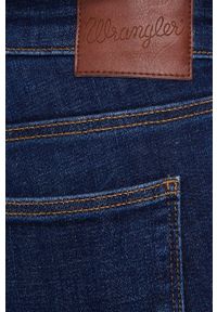 Wrangler jeansy SLIM NIGHT BLUE damskie medium waist. Kolor: niebieski #2