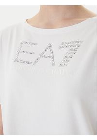 EA7 Emporio Armani T-Shirt 7W001098 AF14880 U1142 Biały Slim Fit. Kolor: biały. Materiał: bawełna #4