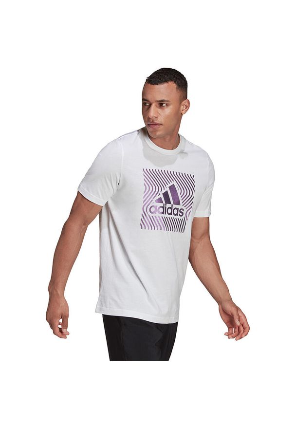 Adidas - Koszulka męska adidas Colorshift. Kolor: biały, wielokolorowy, fioletowy