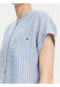 TOMMY HILFIGER - Tommy Hilfiger Koszula WW0WW44715 Błękitny Regular Fit. Kolor: niebieski. Materiał: len #4