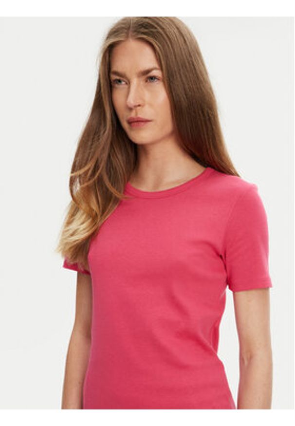 United Colors of Benetton - United Colors Of Benetton T-Shirt 3GA2E16A0 Różowy Regular Fit. Kolor: różowy. Materiał: bawełna
