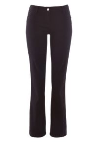 Spodnie ze stretchem BOOTCUT bonprix czarny. Kolor: czarny #1