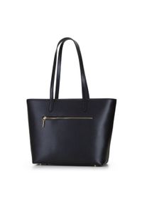 Wittchen - Torebka shopperka skórzana dziurkowana. Kolor: czarny. Materiał: skórzane. Styl: klasyczny, casual, elegancki #6