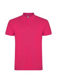 ROLY - Męska Koszulka Polo Star. Typ kołnierza: polo. Kolor: czerwony, wielokolorowy, różowy #1