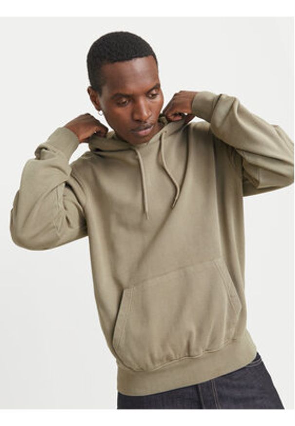 Jack & Jones Bluza Charge 12268272 Beżowy Loose Fit. Kolor: beżowy. Materiał: bawełna