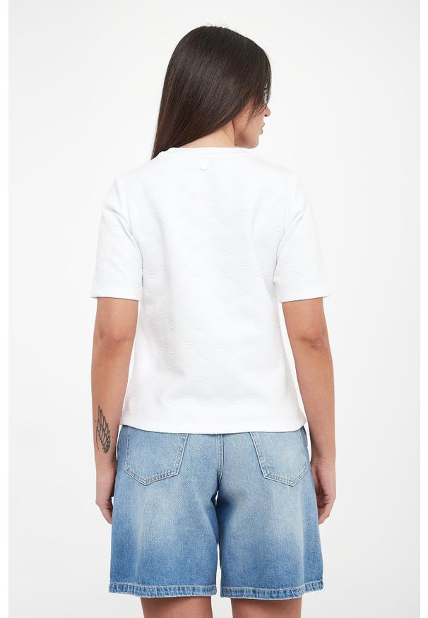 T-shirt damski z tłoczonym logo Trista JOOP!