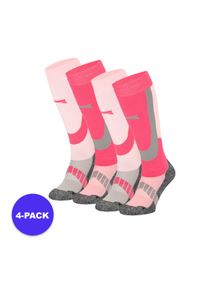 XTREME - Skarpety narciarskie unisex 4 szt.. Kolor: różowy. Materiał: poliamid, akryl, wełna. Sport: narciarstwo