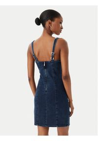 Guess Sukienka jeansowa W6RK69 D55M0 Niebieski Regular Fit. Kolor: niebieski. Materiał: bawełna #5
