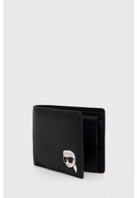 Karl Lagerfeld portfel skórzany męski kolor czarny. Kolor: czarny. Materiał: skóra #5